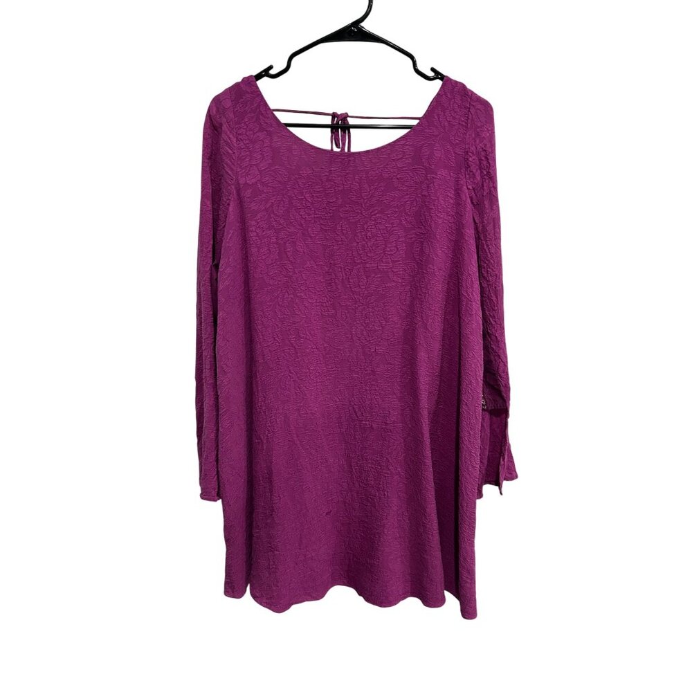 Free People Magenta Long Sleeve Tunic Dress
